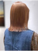 透明感カラー★ダブルカラーブリーチオレンジブラウン