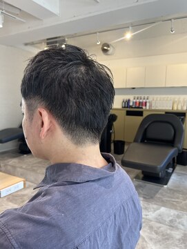 ソイクフ 四条大宮店(SOY-KUFU) 【soy-kufu】MEN'S HAIRダークアッシュベリーショート