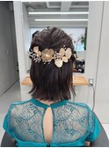 シンプルなハーフアップ【清板】
