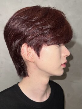ノラ ヘアーサロン(NORA HAIR SALON) 韓国2wayマッシュミニウルフワインレッド