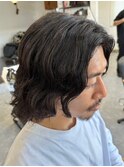 波巻きパーマメンズパーマメンズヘアツーブロックツイストパーマ