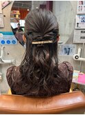 ☆結婚式お呼ばれヘアアレンジ/ゆるふわハーフアップアレンジ☆