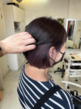 ヘアー アピッツ(hair a p i t s) イヤリングカラー×パープルカラー