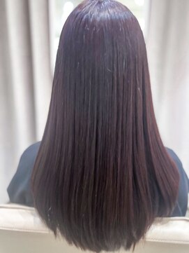 ミシェリー 新宿店(misherry) くびレイヤーエモージュラベンダーオリーブカラー愛されロング