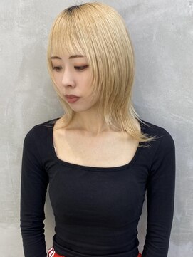 ダブルトーキョー シブヤ(W-TOKYO SHIBUYA) 【ショートウルフ】ハイトーン ウルフカット