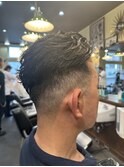 パーマ風クセ毛バックスタイル