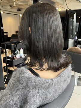 アクアオモテサンドウ(ACQUA omotesando) △透明感カラーオリーブグレージュくすみベージュロブヘア