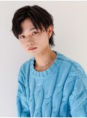 爽やか七三かきあげスタイル/アップバングウルフ