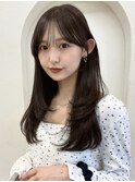 顔周りレイヤーカットベージュカラーくびれレイヤーカット
