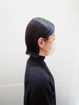 ラトリエコンタン(L´atelier Content)&nbsp;30代40代50代おすすめ　黒髪×切りっぱなしボブ