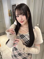 カシュカシュ 表参道(cache cache)&nbsp;地毛風グレージュカラーアイドル前髪顔周り髪質改善ロングヘア