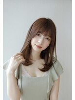 メル バイ ヘアサロン ニド(mer..by hair salon Nido)&nbsp;【大分市】艶ブラウン×大人フェミニンミディ