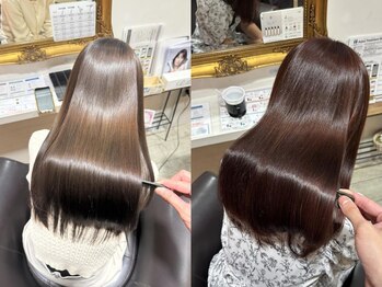 アルーシェ 錦糸町店(Alushe)の写真/【Cut+髪質改善矯正+ウルトワ￥19000】通うたびに美しい艶髪に♪[髪質改善/レイヤーカット/縮毛矯正/錦糸町]