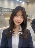 レイヤーカット/透明感カラー/顔周りカット