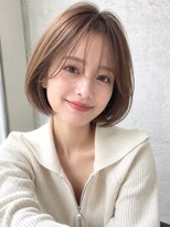 ノア(NOA) 【NOA】小顔ショートボブ顔まわりレイヤー透明感ブラウン