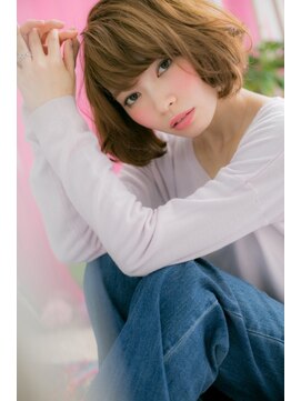 ミック ヘアアンドビューティー 大山店(miq  Hair&Beauty) 重軽ウェーブ♪のフェミニンボブ