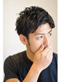 ワイルドアップバング ソフトツーブロック サイドパートショート