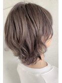 30代40代小顔ふんわりくびれ無造作カールひし形Cカーブセミディ