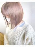 切りっぱなし小顔ハイライトピンクベージュ☆ [国分寺/国分寺駅