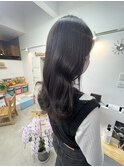 ブリーチなしロングピンクブラウン