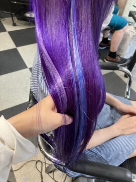 トリックストア(TRICK STORE) 【心斎橋美容室】パープルカラー エクステ