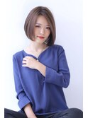 ことりベージュローライト大人かわいい小顔スリークボブ大人ボブ
