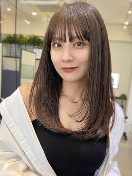 コート 表参道(Cote) くびれミディ★斜めバング/グレージュカラー/シルキーベージュ