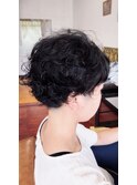 お手入れ楽チン♪ツーブロ女子外国人風パーマ