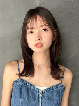 ガーデンヨコハマ(GARDEN YOKOHAMA) こなれミディレイヤーカット束感前髪ワンカール外ハネ