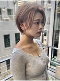 前髪カット*イメチェンショートボブ*カーキグレージュ