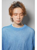 20代30代ビジカジさわやかメンズウルフカット+ニュアンスパーマ