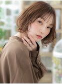マロンブラウンくびれひし形レイヤーカットh4北浦和20代30代40代