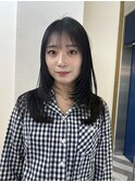 オリーブグレー/レイヤーカット/黒髪/マロンベージュ/北千住