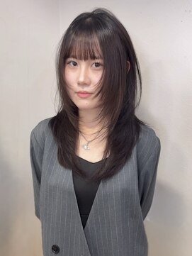 カミケン 黒岩店 kamiken・ 韓国ヘア*セミロングハッシュカット【カミケン黒岩店/福島】