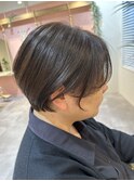 大人の丸みショート×顔まわりカット