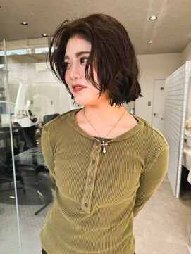 トーン(TONE) Tassel Bob　×  Olive brown