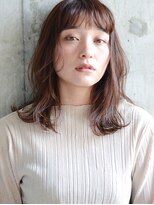 メイクス 表参道(MAKE'S omotesando)&nbsp;大人かわいい ふわミディ【小顔 ベージュカラー フリンジヘア】