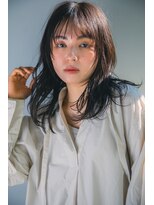 ルアナ(Luana)&nbsp;ミニバングレイヤーセミロング スモークアッシュ