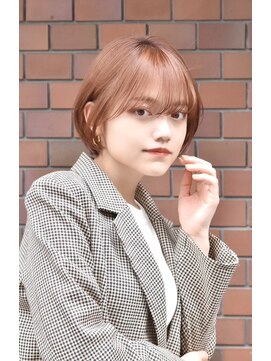 ウィローズ(WILLOW'S) オレンジベージュ_大人ボブ_前下がりボブ_ショートボブ