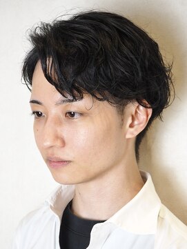 ヨシザワインク プレミアム 横浜 桜木町店(YOSHIZAWA Inc. PREMIUM) メンズスパイラルパーマ/耳掛けコンマバングショート