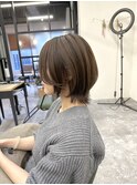 大人ショートウルフシースルーバング本厚木