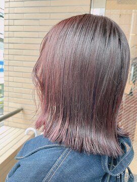 アズーラ 経堂(AZURA) ブリーチなし+透明感レッド