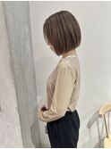 YOKE 切りっぱなしボブぱつっとボブミルクティーグレージュ