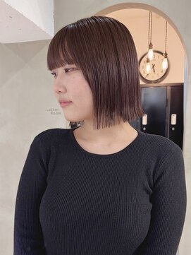 ローレン(LOREN) 黒髪/ボブルフ/ネビージュ/小顔/ワンレン/栄/髪質改善/前髪