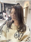 マチルダボブ前髪ハイライトグレージュ