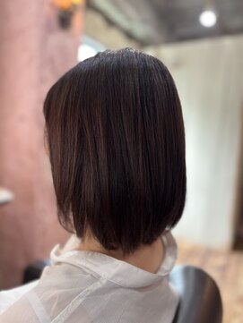 ロッソバイアルター 鎌取(ROSSO by aL-ter) ミニウルフ/デジタルパーマ/チェリーブラウン[鎌取/石橋］