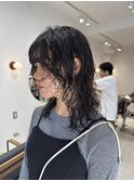 ウルフパーマ［黒髪/レイヤー/ニュアンス］