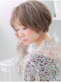 ミルクティーアッシュショートカットレイヤーA3越谷20代30代40代