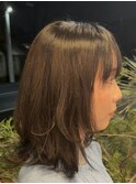 黒髪/クラゲヘアー/オリーブグレー/小顔/ココアベージュ/北越谷