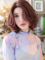 カバーヘア ブリス 大宮西口(COVER HAIR bliss)&nbsp;センターパート/ダスティピンク/チェリーレッド/大人ボブ/30代g